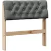 Image de Vidaxl tête de lit capitonnée gris foncé 80 cm pin massif