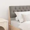 Image de Tête De Lit Capitonnée Taupe 80 Cm Pin Massif Vidaxl