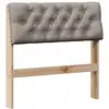 Image de Vidaxl tête de lit capitonnée taupe 80 cm pin massif