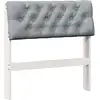 Image de Vidaxl tête de lit capitonnée gris clair 75 cm pin massif