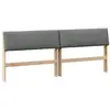 Image de Vidaxl tête de lit capitonnée gris foncé 200 cm pin massif