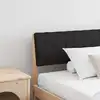 Image de Tête De Lit Capitonnée Noir 200 Cm Pin Massif Vidaxl