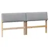 Image de Vidaxl tête de lit capitonnée gris clair 180 cm pin massif