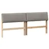 Image de Vidaxl tête de lit capitonnée taupe 180 cm pin massif