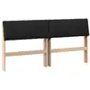 Image de Vidaxl tête de lit capitonnée noir 160 cm pin massif