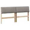 Image de Vidaxl tête de lit capitonnée taupe 150 cm pin massif