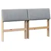 Image de Vidaxl tête de lit capitonnée gris clair 135 cm pin massif
