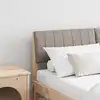 Image de Tête De Lit Capitonnée Taupe 135 Cm Pin Massif Vidaxl