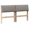 Image de Vidaxl tête de lit capitonnée taupe 135 cm pin massif