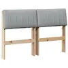 Image de Vidaxl tête de lit capitonnée gris clair 120 cm pin massif