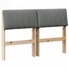 Image de Vidaxl tête de lit capitonnée gris foncé 120 cm pin massif