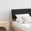 Image de Tête De Lit Capitonnée Noir 120 Cm Pin Massif Vidaxl
