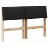 Image de Vidaxl tête de lit capitonnée noir 120 cm pin massif