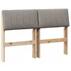 Image de Tête de lit capitonnée - vidaXL - 120 cm - Taupe - Pin massif - Rembourrage en mousse - Facile à nettoyer