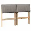 Image de Vidaxl tête de lit capitonnée taupe 120 cm pin massif