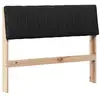Image de Vidaxl tête de lit capitonnée noir 100 cm pin massif