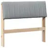Image de Vidaxl tête de lit capitonnée gris clair 90 cm pin massif