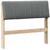 Image de Vidaxl tête de lit capitonnée gris foncé 90 cm pin massif