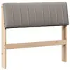 Image de Vidaxl tête de lit capitonnée taupe 90 cm pin massif