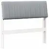 Image de Vidaxl tête de lit capitonnée gris clair 90 cm pin massif