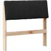 Image de Vidaxl tête de lit capitonnée noir 80 cm pin massif
