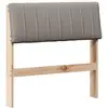 Image de Vidaxl tête de lit capitonnée taupe 80 cm pin massif