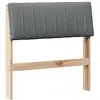 Image de Vidaxl tête de lit capitonnée gris foncé 75 cm pin massif