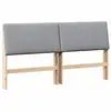 Image de Vidaxl tête de lit capitonnée gris clair 200 cm pin massif
