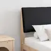 Image de Tête De Lit Capitonnée Noir 180 Cm Pin Massif Vidaxl