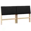 Image de Vidaxl tête de lit capitonnée noir 180 cm pin massif