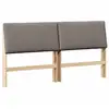Image de Vidaxl tête de lit capitonnée taupe 180 cm pin massif