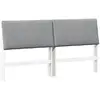 Image de Vidaxl tête de lit capitonnée gris clair 180 cm pin massif