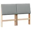 Image de Vidaxl tête de lit capitonnée gris clair 160 cm pin massif