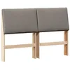Image de Tête de lit capitonnée - vidaXL - 160 cm - Taupe - Pin massif - Rembourrage en mousse - Dimensions 160x17x935 cm