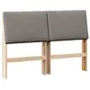 Image de Vidaxl tête de lit capitonnée taupe 160 cm pin massif