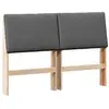 Image de Vidaxl tête de lit capitonnée gris foncé 150 cm pin massif