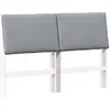 Image de Vidaxl tête de lit capitonnée gris clair 150 cm pin massif