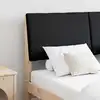 Image de Tête De Lit Capitonnée Noir 140 Cm Pin Massif Vidaxl