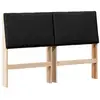 Image de Vidaxl tête de lit capitonnée noir 140 cm pin massif