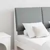 Image de Tête De Lit Capitonnée Gris Clair 135 Cm Pin Massif Vidaxl