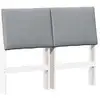Image de Vidaxl tête de lit capitonnée gris clair 135 cm pin massif