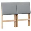Image de Vidaxl tête de lit capitonnée gris clair 120 cm pin massif