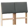 Image de Vidaxl tête de lit capitonnée gris foncé 120 cm pin massif