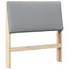 Image de Vidaxl tête de lit capitonnée gris clair 100 cm pin massif