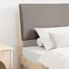 Image de Tête De Lit Capitonnée Taupe 90 Cm Pin Massif Vidaxl