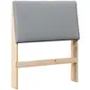 Image de Vidaxl tête de lit capitonnée gris clair 80 cm pin massif