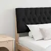 Image de Tête De Lit Capitonnée Noir 200 Cm Pin Massif Vidaxl