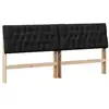 Image de Vidaxl tête de lit capitonnée noir 200 cm pin massif