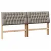 Image de Vidaxl tête de lit capitonnée taupe 200 cm pin massif