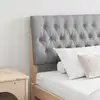 Image de Tête De Lit Capitonnée Gris Clair 180 Cm Pin Massif Vidaxl